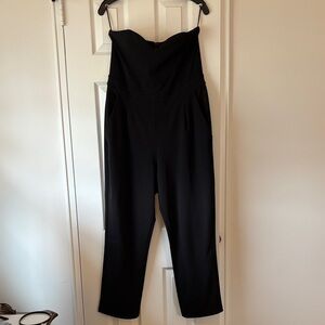 Elegant Black Strapless Jumpsuit